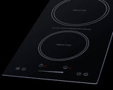 Summit 13" Wide 115V 2-Zone Induction Cooktop, Cord Included SINC2B115TK13