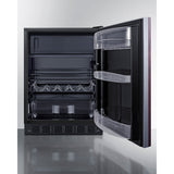 Summit 24" Wide Refrigerator-Freezer, ADA Compliant (Panel Not Included) CT66BK2SSIFADA