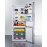 Summit 28" Wide Bottom Freezer Refrigerator FFBF283SS