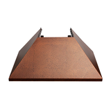 ZLINE Ducted DuraSnow Stainless Steel Range Hood with Hand-Hammered Copper Shell (8654HH)