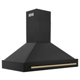 ZLINE 48" Black Stainless Steel Range Hood with Accent Handle (BS655Z-48)