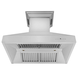 ZLINE Ducted Vent Wall Mount Range Hood in Stainless Steel with Built-in CrownSound™ Bluetooth Speakers (667CRN-BT)