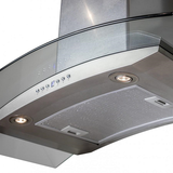 ZLINE 48" Convertible Vent Wall Mount Range Hood in Fingerprint Resistant Stainless Steel & Glass (8KN4S-48)